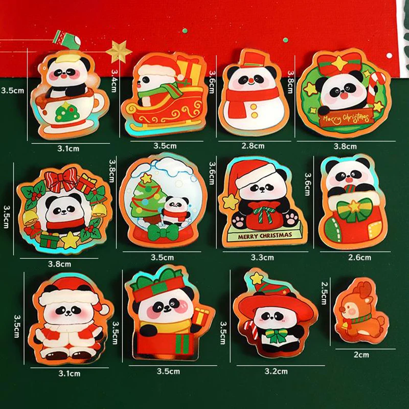 Милая мультяшная рождественская брошь с пандой креативный значок модные булавки
