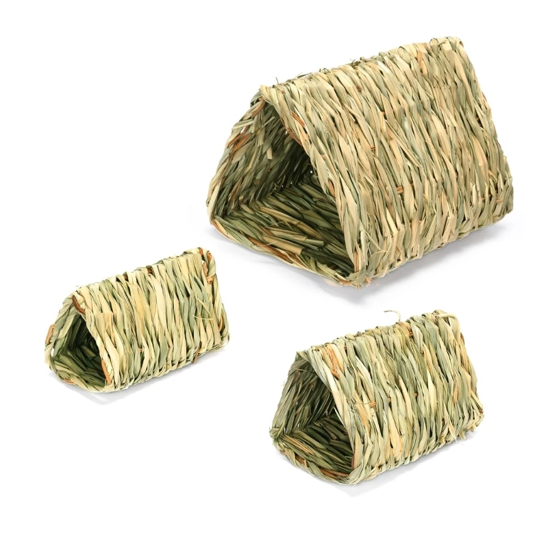 

Small Pet Natural Houses Bed Grass Hideaway Tunnel Chew Toy Activities Center
