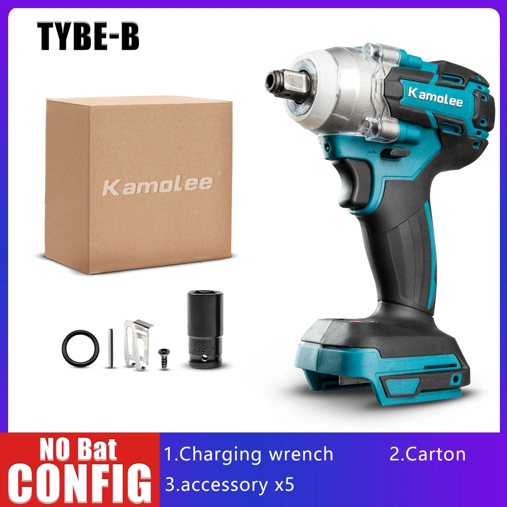 

Kamolee Беспроводной ударный гайковерт 18-24В 1/2"