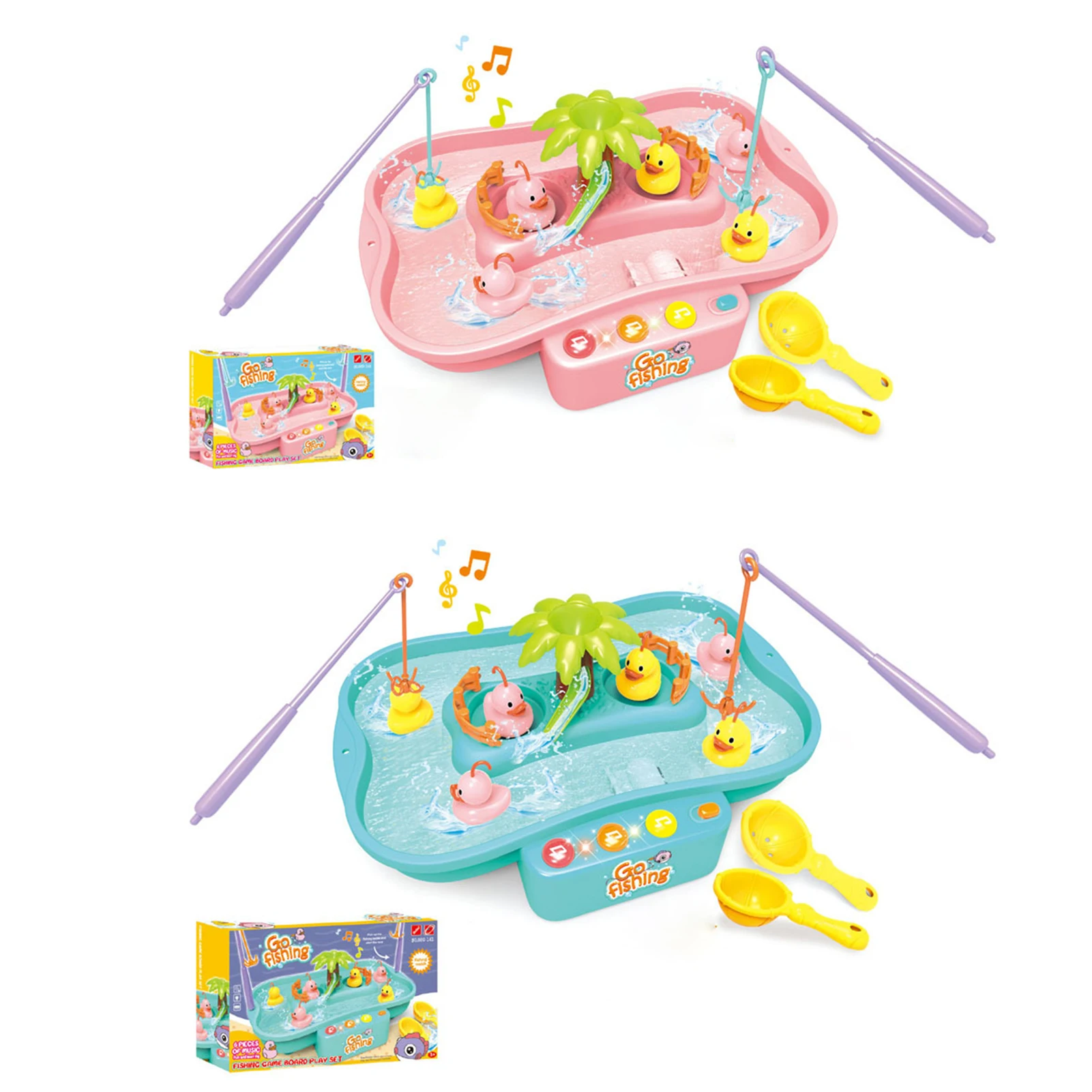 

Детская Магнитная игрушка для рыбалки, детская игра в рыбалку с рыболовным полюсом, игрушки для бассейна с историей песен и звуками животны...