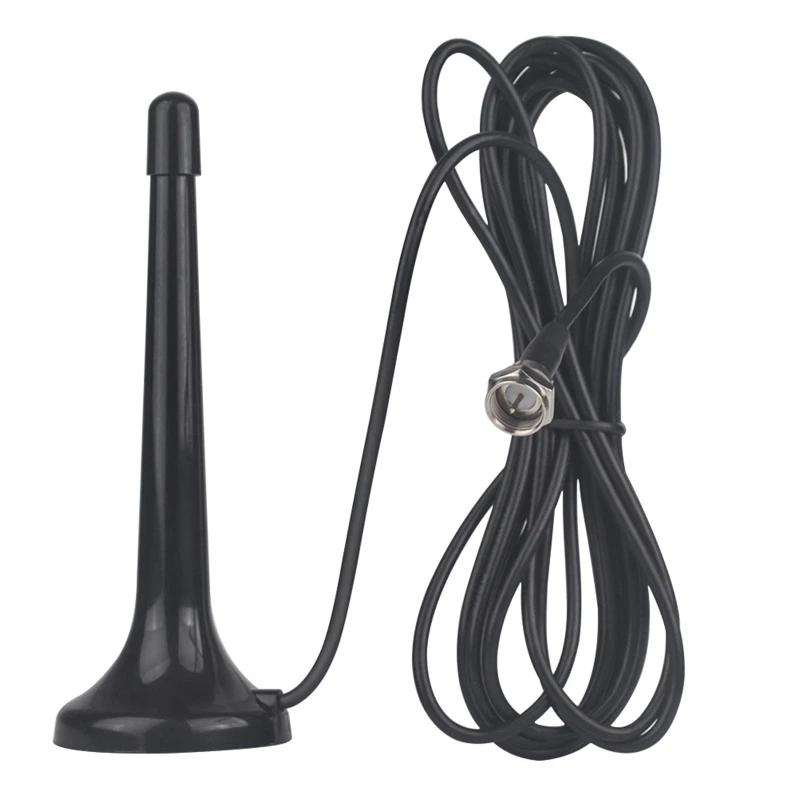 

Enhanced Digital TV Antenna FM Radio Antenna Dbi Adjustable Length HDTV Vhf Uhf Amplifier Signal Booster w/Magnetic Base