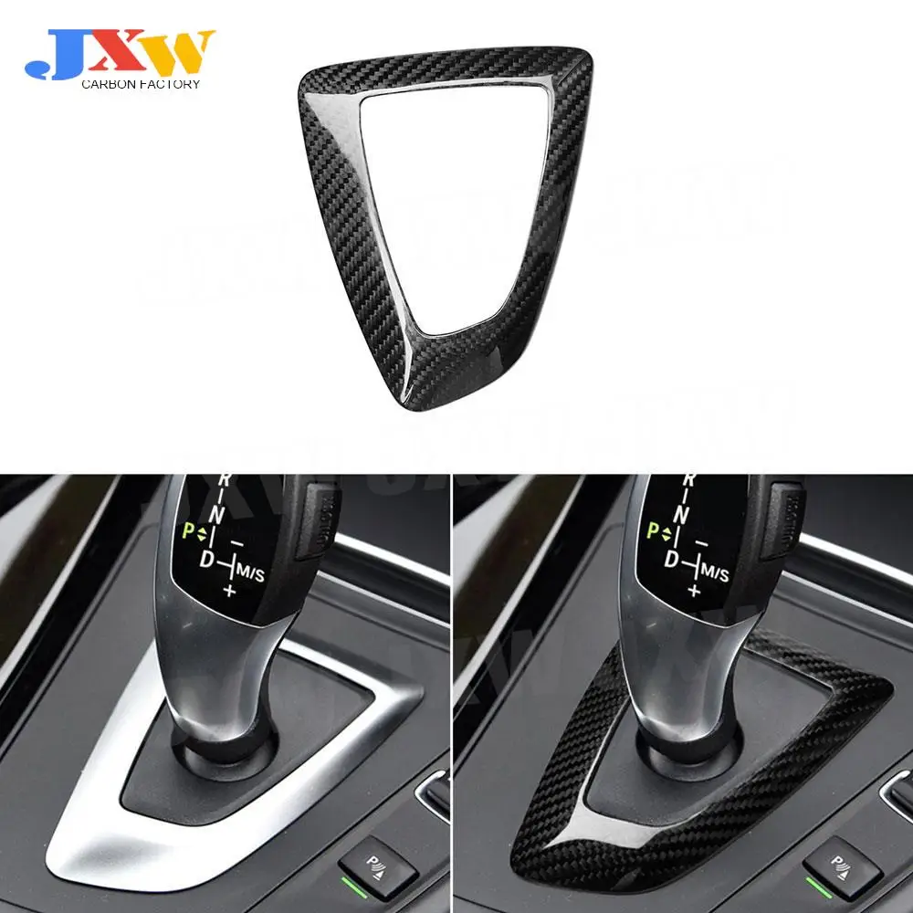 

Carbon Fiber Car Gear Shift Knob Cover Multimedia Button Panel for BMW 1 2 3 4 Series F20 F30 F32 F33 F36 X3 X5 12-17 LHD/RHD