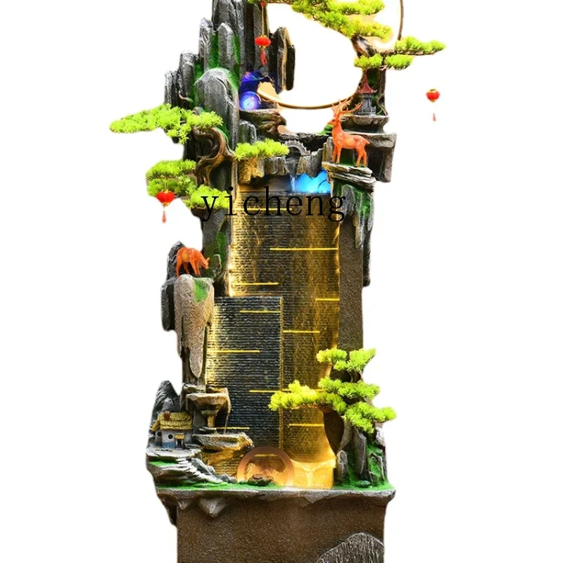 

XL Water Curtain Wall Water Screen Living Room Floor Rockery Loop Water Landscape Decoration Fountain