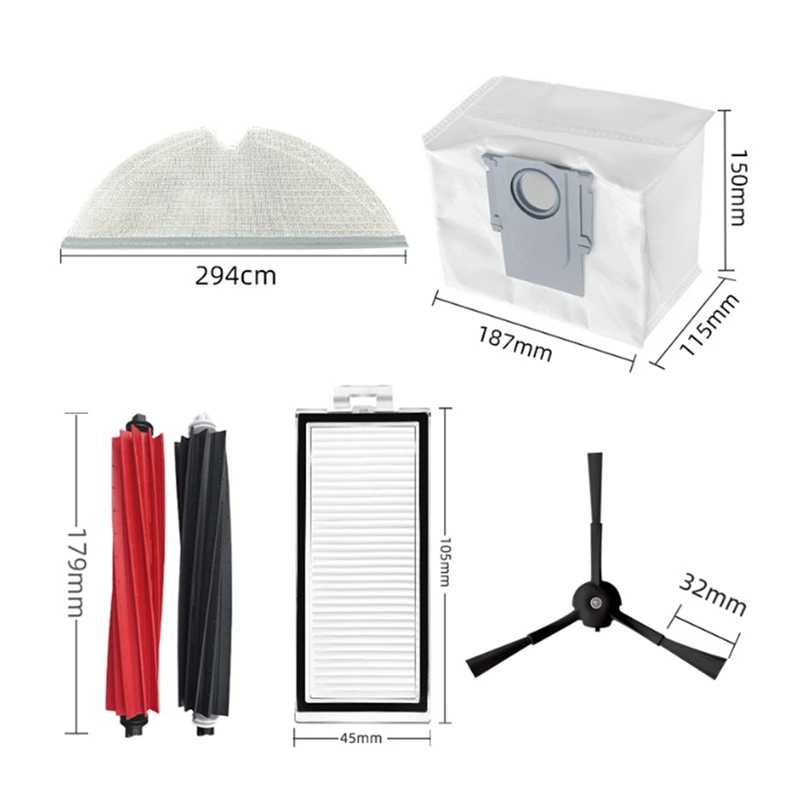 16 шт. запасные части комплект аксессуаров для пылесоса Roborock Q8 Max+/Q8 Max Plus/Q5 Pro+/Q5 Pro