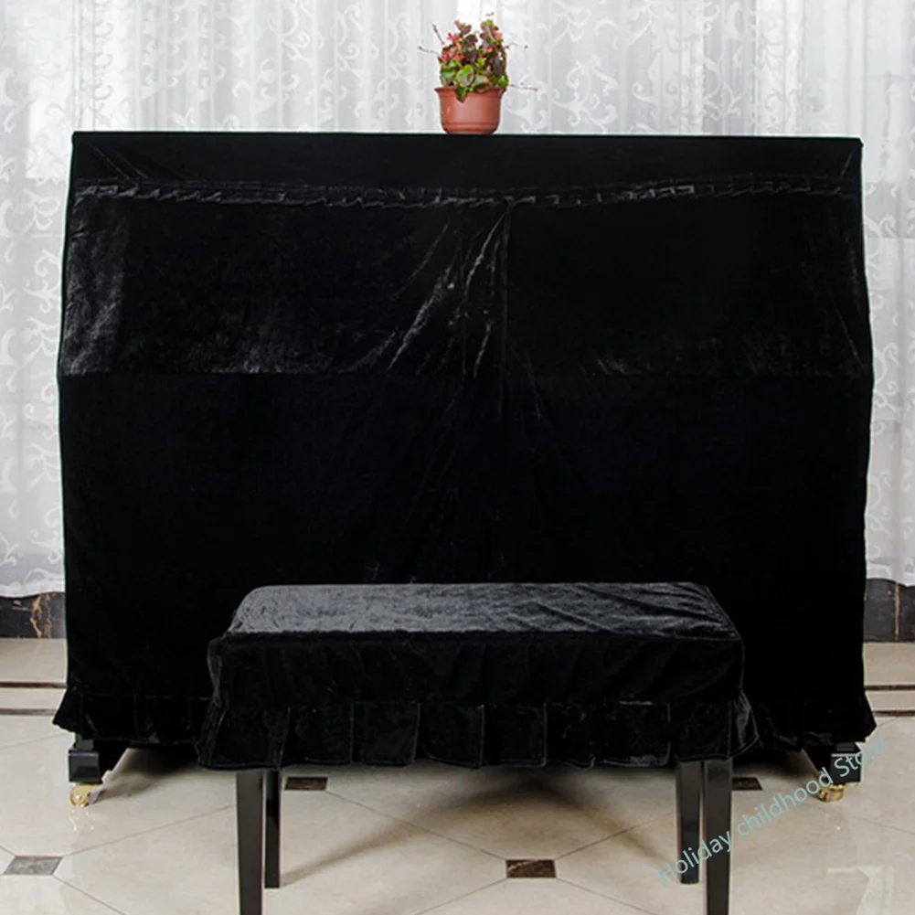 Durable Soft Velvet Decorated Piano Cover Macrame Hand Wash Practical Home With  Cover Dust-Proof Protective Anti-scratch
