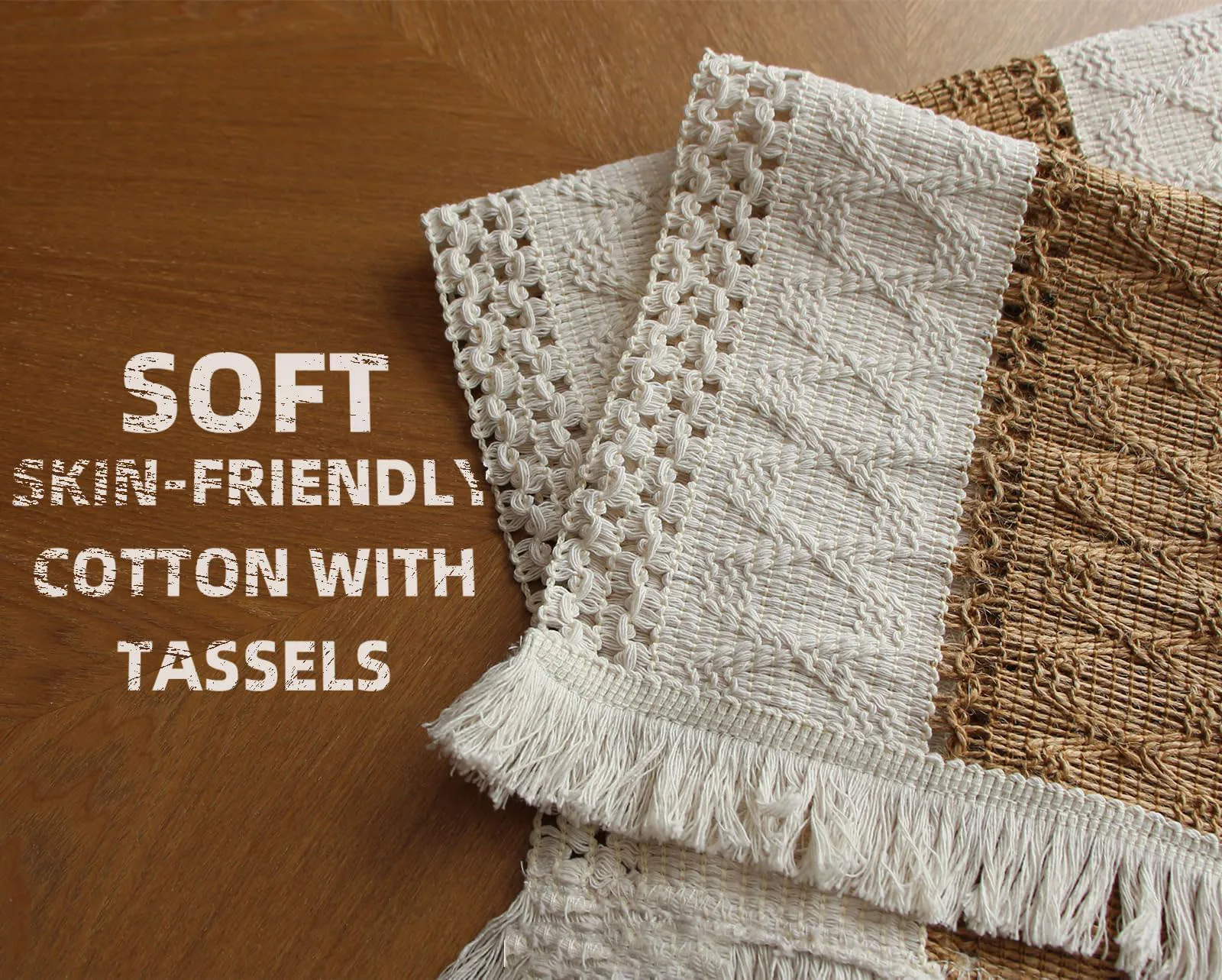 Набор из 6 салфетки в стиле бохо декор стола макраме фермерского дома мешковина