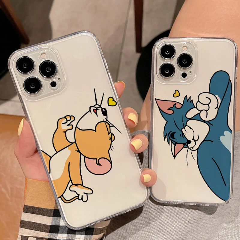 

Cute Cartoon Cat Phone Cases For iPhone 13 12 11 Pro 12 13 Mini SE 2020 X XR XS Max For iPhone 8 7 6s 6 Plus TPU Cover Funda