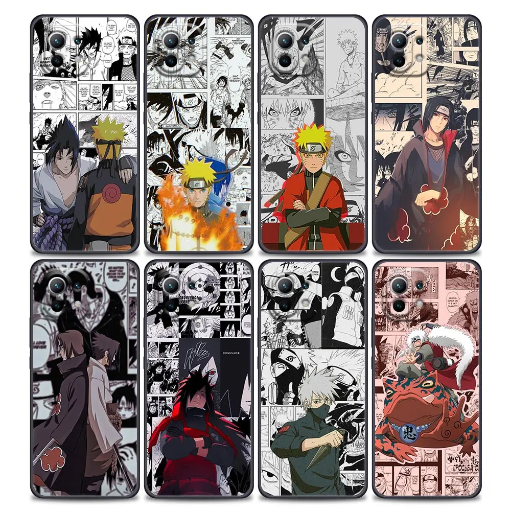 

NARUTO Phone Case For Xiaomi Mi 11 11T 11X Pro Lite NE 5G 12 POCO X3 F3 M3 M4 NFC Pro Uchiha Sasuke Soft Thin Cover Itachi Anime