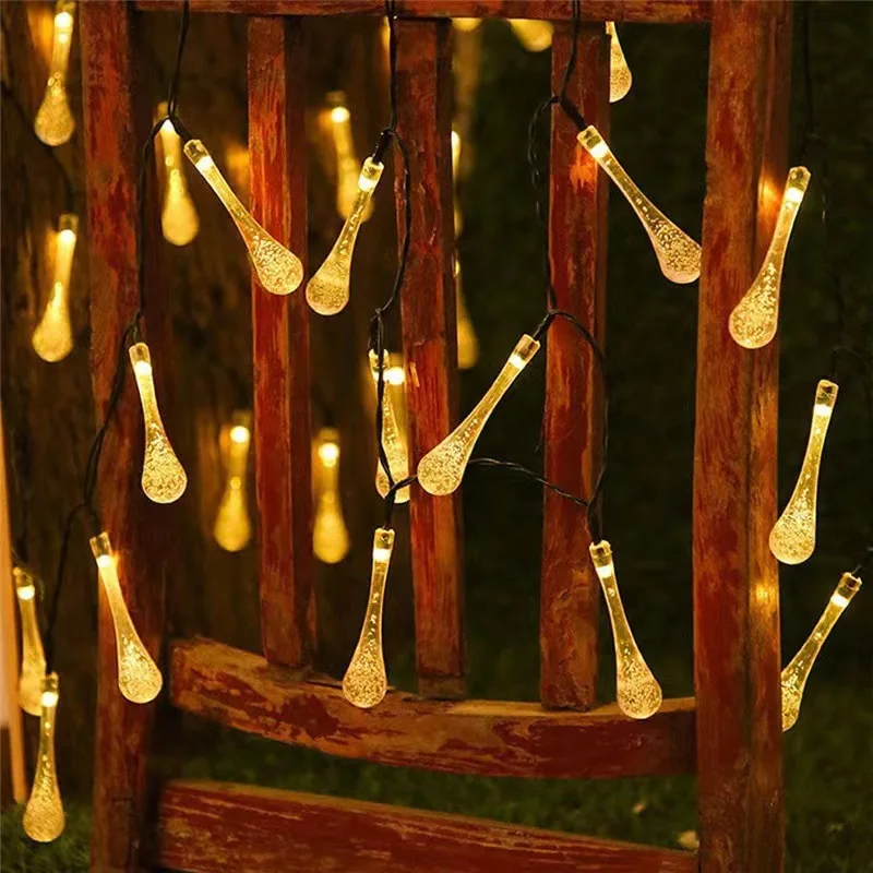 22 м капли воды Солнечная строка женская наружная Светодиодная лампа с