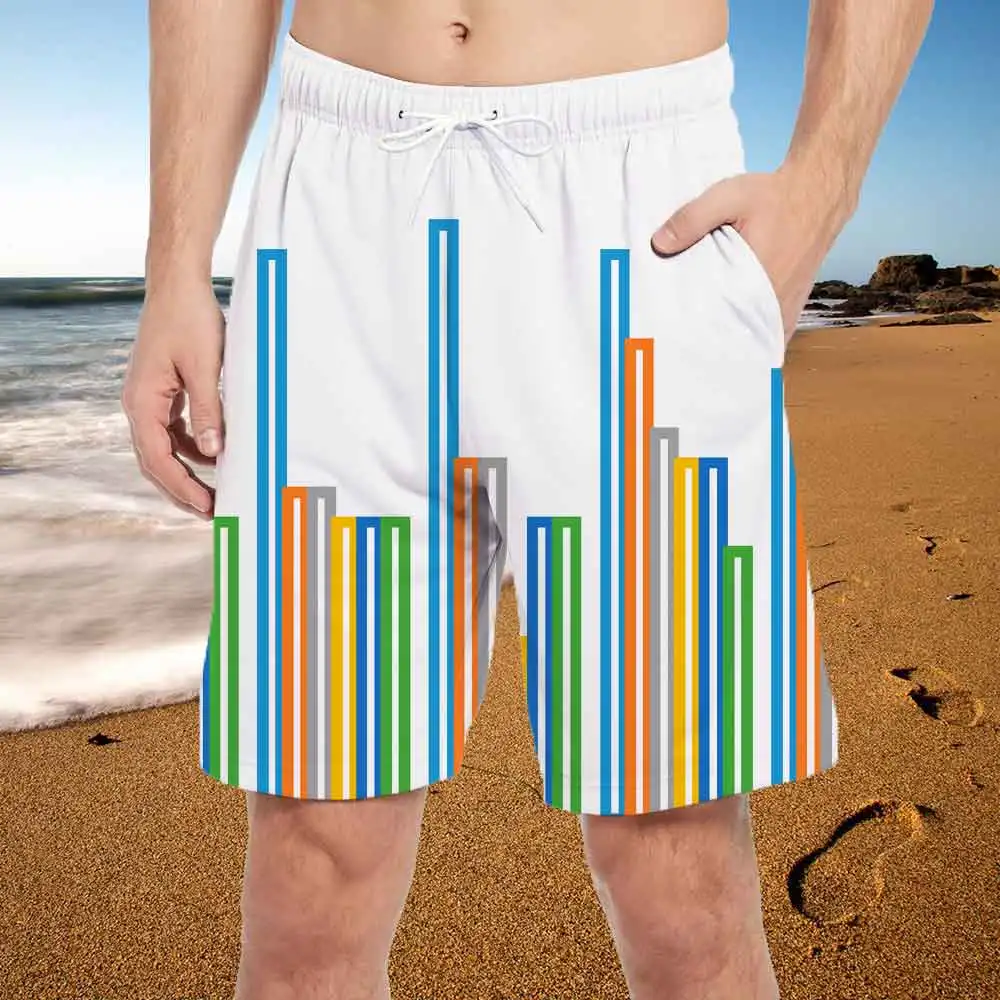 New large size quick-drying swimming beach vacation quick-drying loose beach pants men and women couple casual shorts men's tide