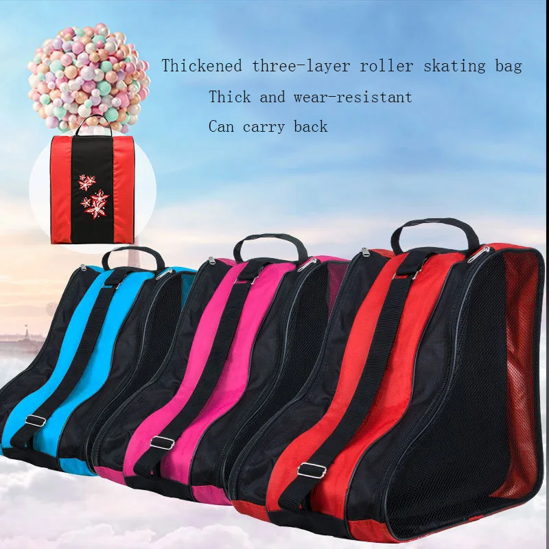 

3Layers Breathable Skate Carry Bag Case Kids Roller Skates Inline Skates Ice Skates Roller Skating Bag Case Skates Storage Bag