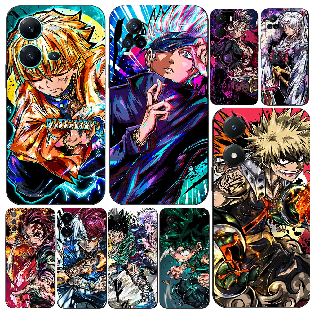 Черный чехол ТПУ для Vivo V5 V5S V7 V9 Youth V11 V11i V15 V17 NEO V20 E V21 V21E V23 V23E PRO 4G 5G японское крутое