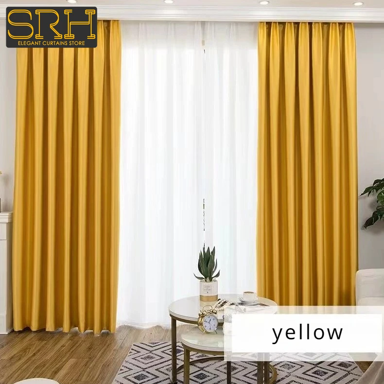 Легкие роскошные однотонные шторы для гостиной спальни фоновый декор ткань окно