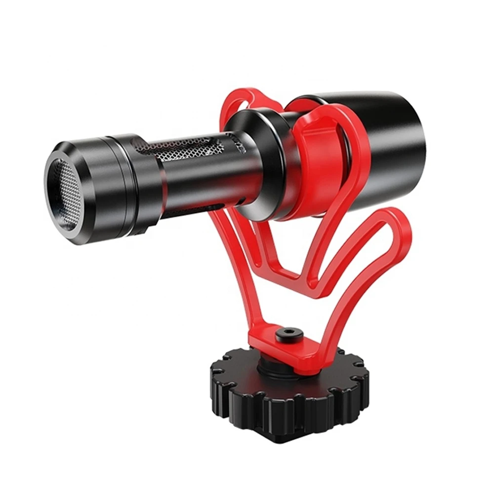 

CAM50 Plus Video Condenser Microphone Professional Recording Camera Interview Mini Mic for Smartphone Live Broadcast