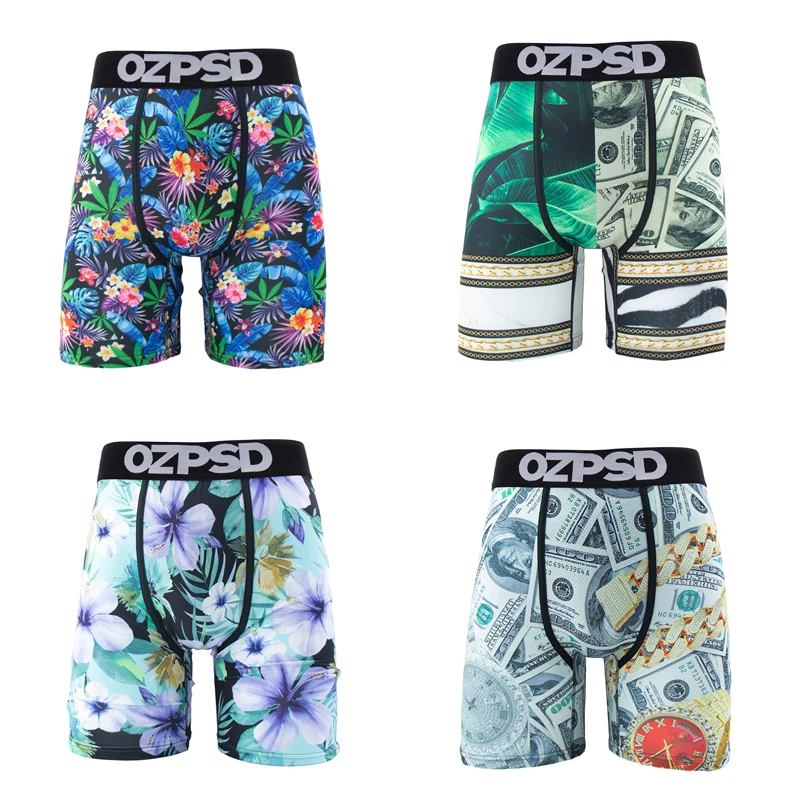 Трусы-боксеры мужские Бесшовные пикантное нижнее белье дышащие модные трусы с