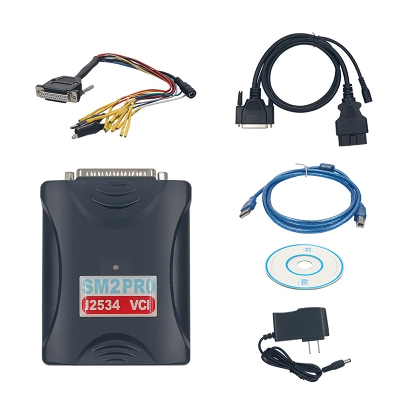 

SM2 PRO J2534 VCI Car Diagnostic Tool ECU Read&Write V1.20 Eeprom Flash Bench OBD Update SM2 Hardware 12V/24V US Plug