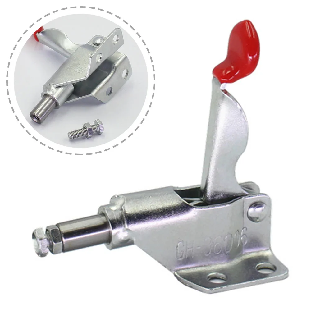 

1pcs 45Kg Antislip Vertical Toggle Clamp Push-pull GH-301-AM Plastic Covered 190° Handle Opens For Welding Jigging Wood Working