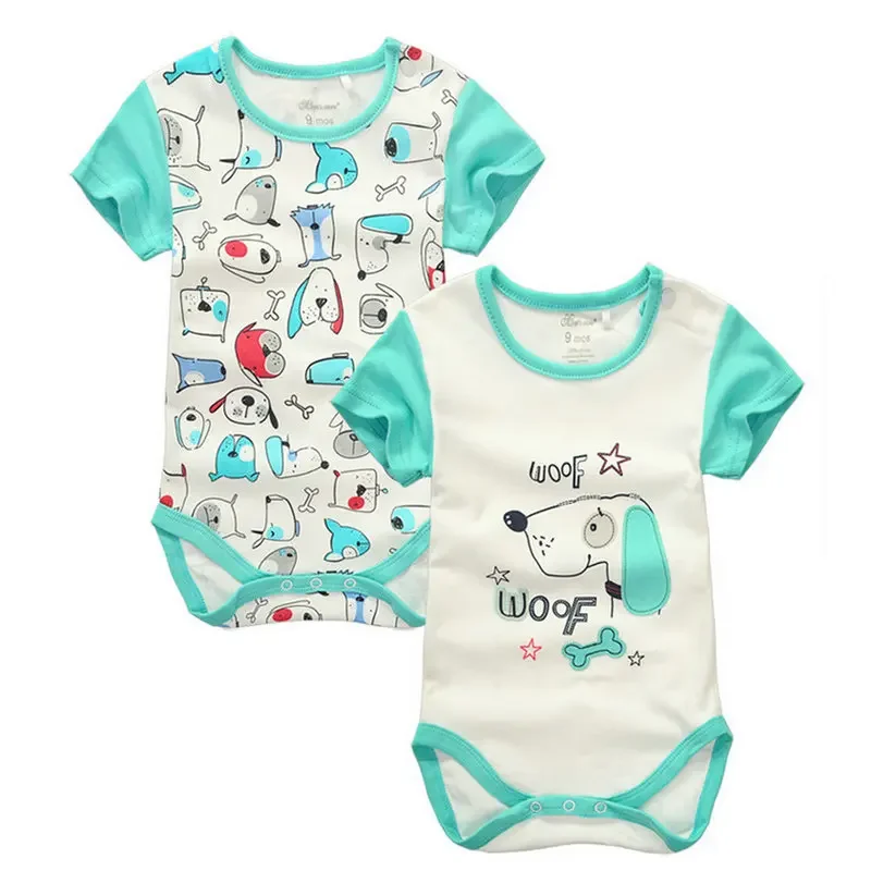 2 шт. в упаковке летний детский комбинезон с коротким рукавом для маленьких