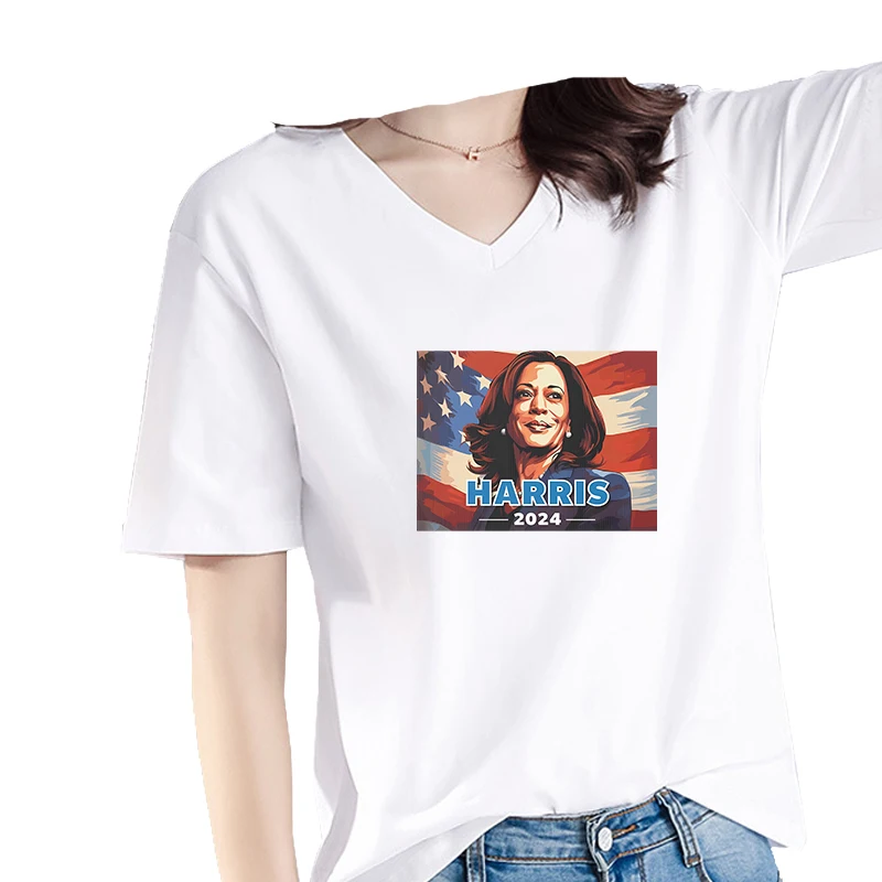 2024 популярная одежда для изготовления теплоотдачи Камала Харриса стикеры с