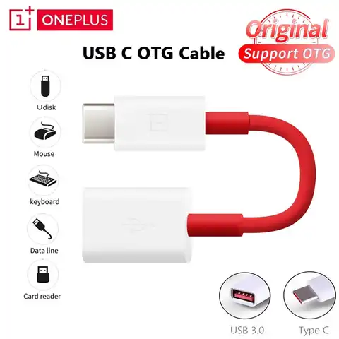 Оригинальный адаптер Oneplus с USB C на USB кабель типа C OTG для oneplus 8 7T 7 6 6T 5t 5 3 pro OTG Кабель-адаптер Type-C