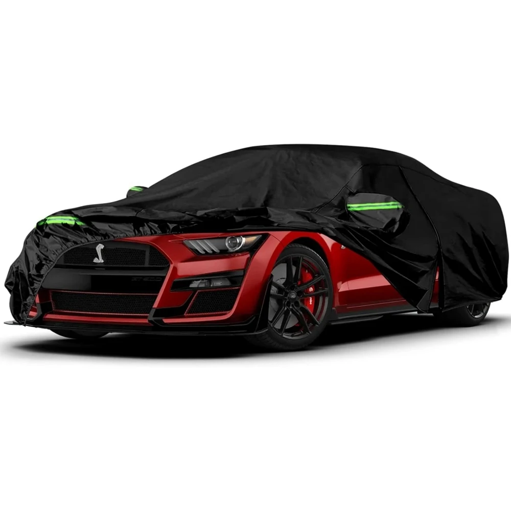 

Водонепроницаемый автомобильный чехол подходит для Ford Mustang 2005-2024 ветрозащитные ленты для защиты от снега, дождя, пыли и града