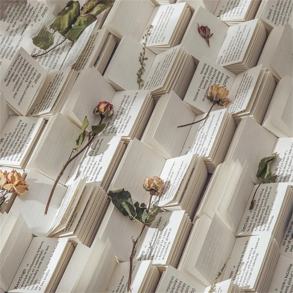 

100 Sheets Black and White Letters Memo Pads Student Notes Decoration Material Paper Statement for Journal Scrapbooking Diary