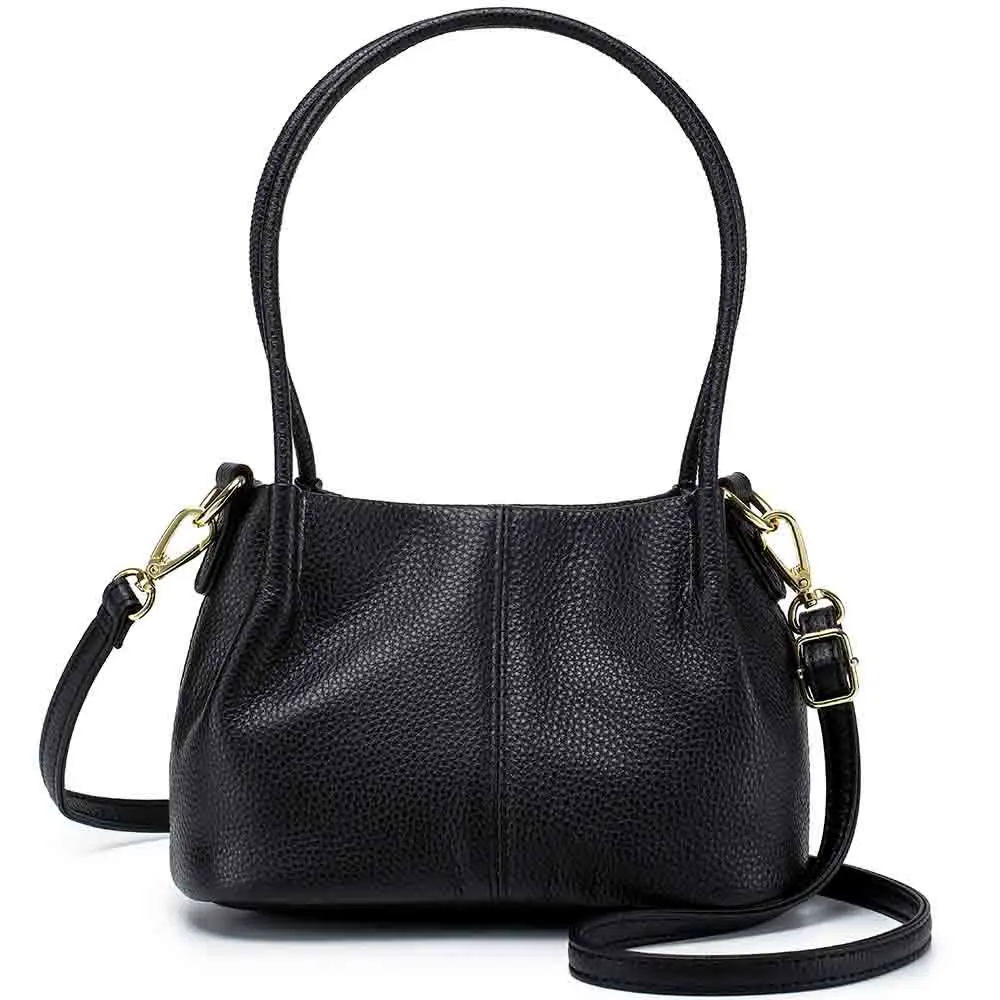 

Новинка 2023, женская кожаная сумка-Кроссбоди, черная сумка, Женская Повседневная Сумка-тоут из мягкой воловьей кожи, Новинка