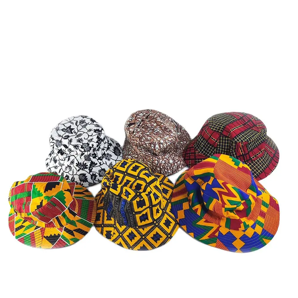 Африканская шляпа с принтом Анкары двусторонняя унисекс для рыбаков