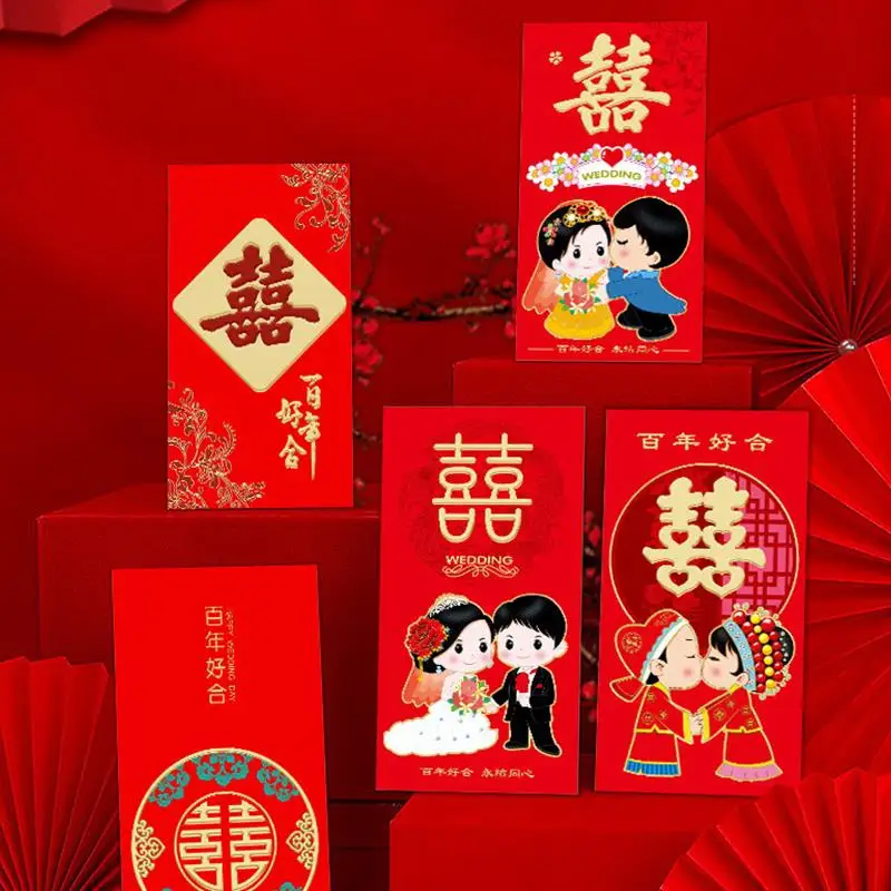 

Marry Red Packets Chinese Red Lucky Envelopes Money Bags Cartoon Envelope Gifts For Weddings Wedding Supplies
