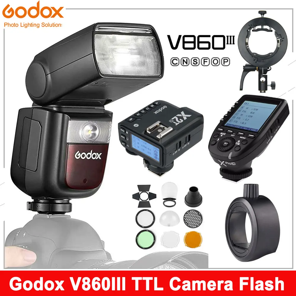 Godox V860III V860 III Camera Flash V860IIIC V860IIIN V860IIIS Speedlite E-TTL HSS Flash Light for Canon Sony Nikon Fuji Olympus