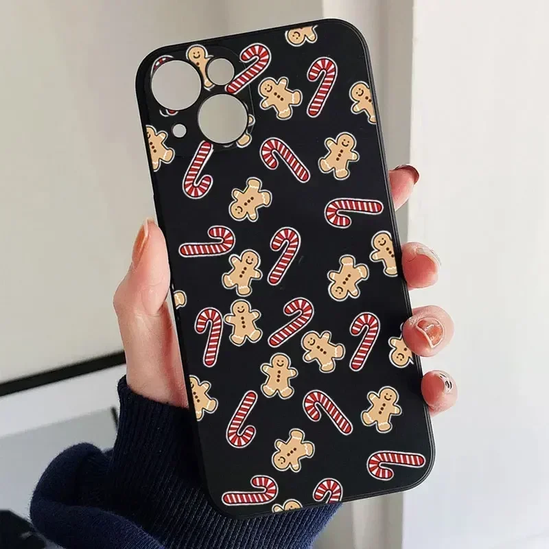 Cute New Year Gifts Snow Elk Merry Christmas Phone Case for IPhone 11 12 13 14 15 16 Pro Max Mini XS X SE20 7 8 Plus Soft Covers