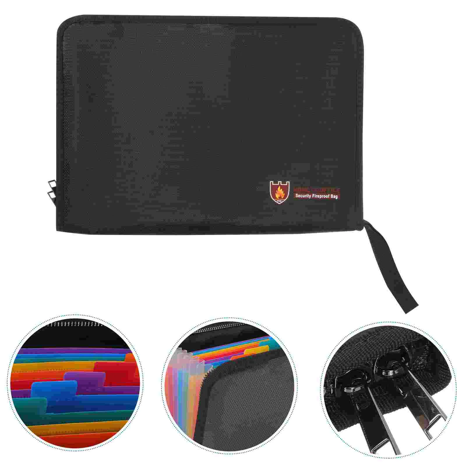 

Fireproof File Folder Important Papers Organizer Water Resistant Document Bag
