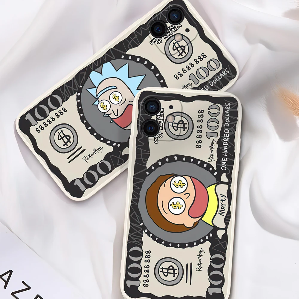 

Luxury Cartoon Dollar Protect for Apple IPhone 11 12 13 Pro MAX XS 12 13 X XR 2022 Silicone Funny Phone Case Cover Black Fundas