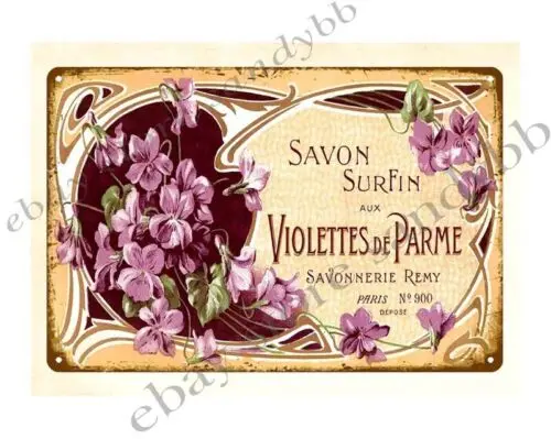 Металлическая вывеска Savon Surfin Aux Violettes de Parme Paris