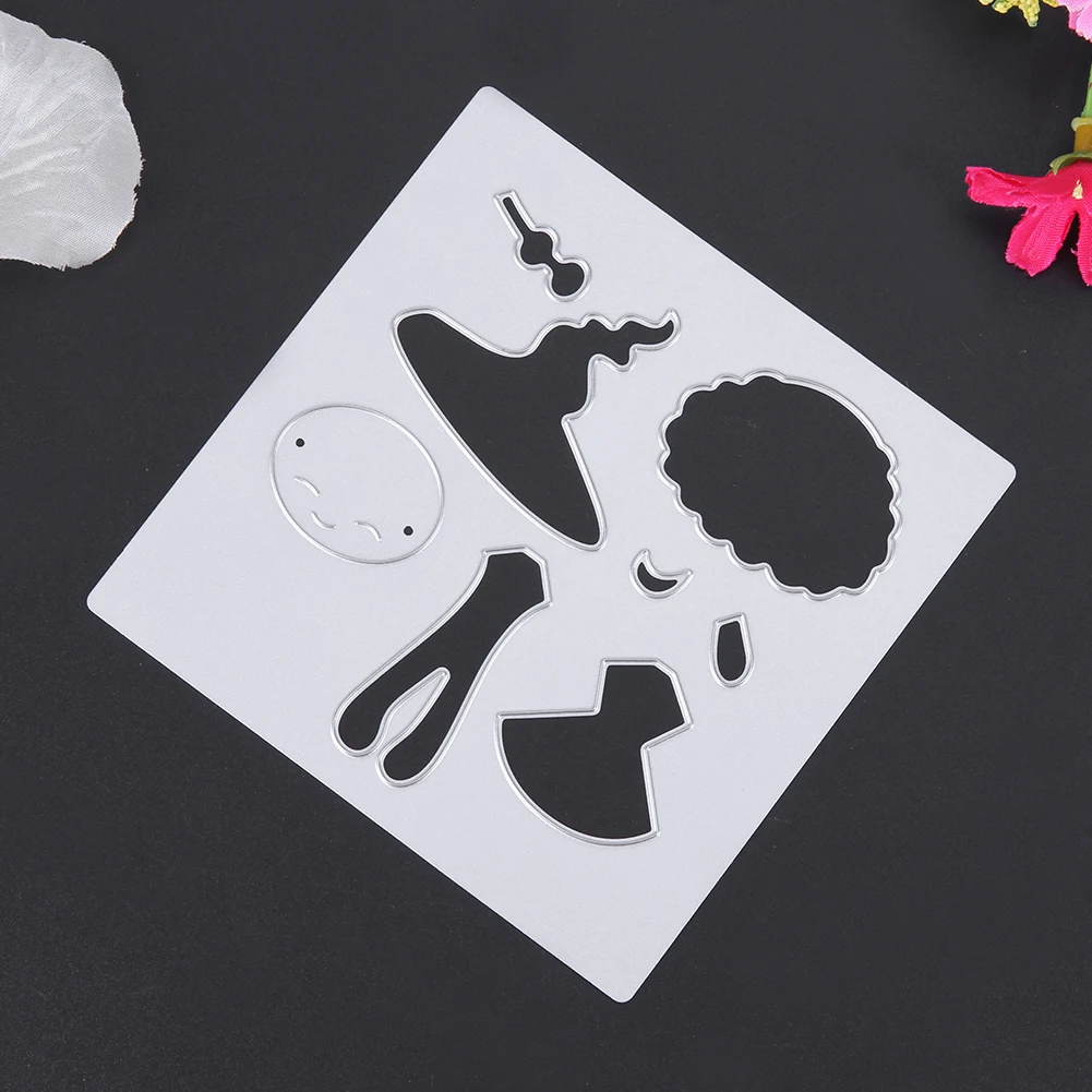 

Cute Witch Puzzle Cutting Dies Stencil Embossing DIY Scrapbook Album Stencils DIY Papercraft Dancer Decoration