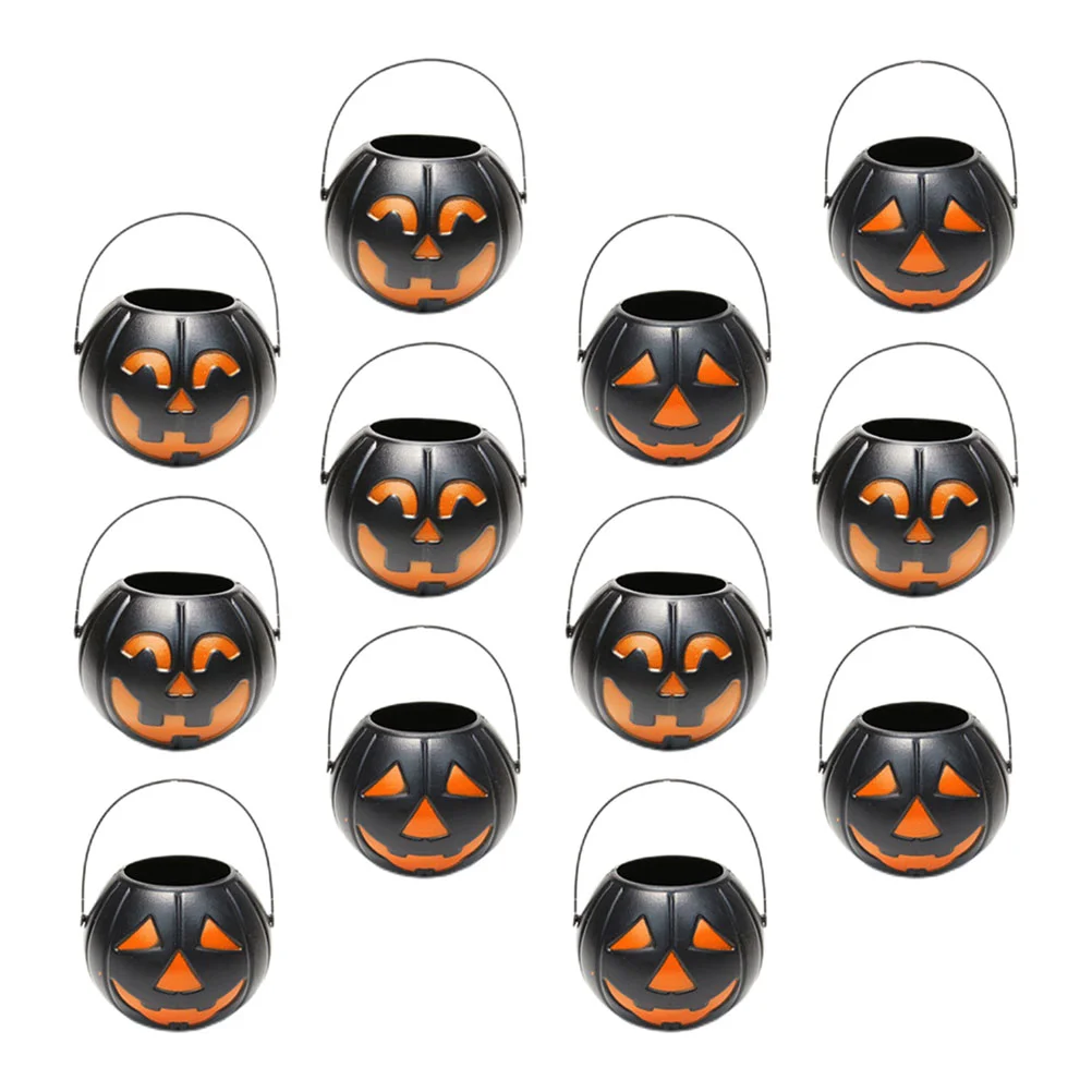 

Bucket Pumpkin Candy Buckets Treat Or Trick Holder Cauldronpail Mini Decorationsparty Basket Witch Goodie Container Bowljack