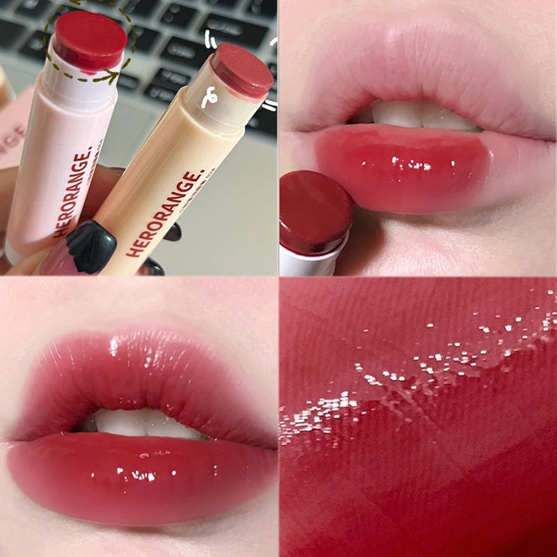 

Colored Moisturizing Lip Balm Set Makeup Jelly Nude Rose Black Tea Lipstick Almond Coffee Lip Tint Primer Colorless Lips Care