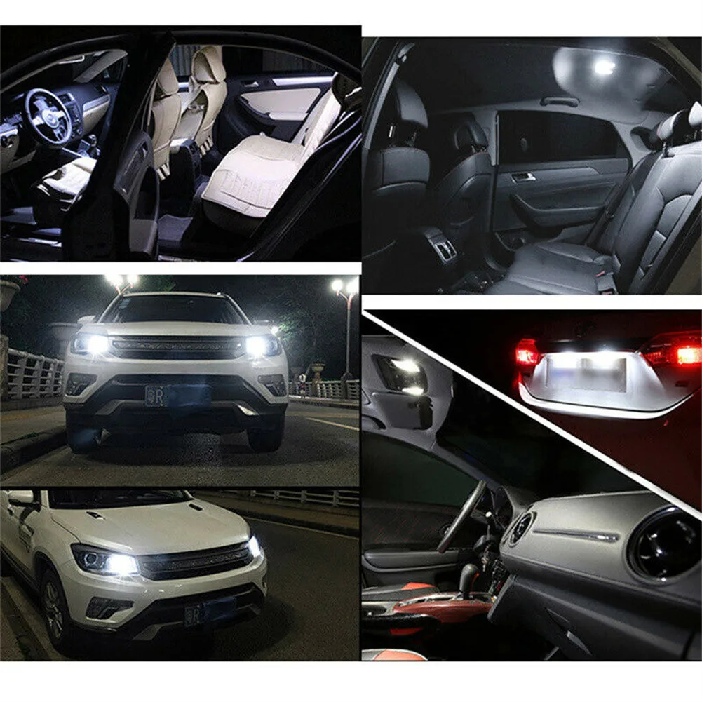 

10 шт., светодиодные лампы T10 Canbus 3030 12SMD 6000K 194 168