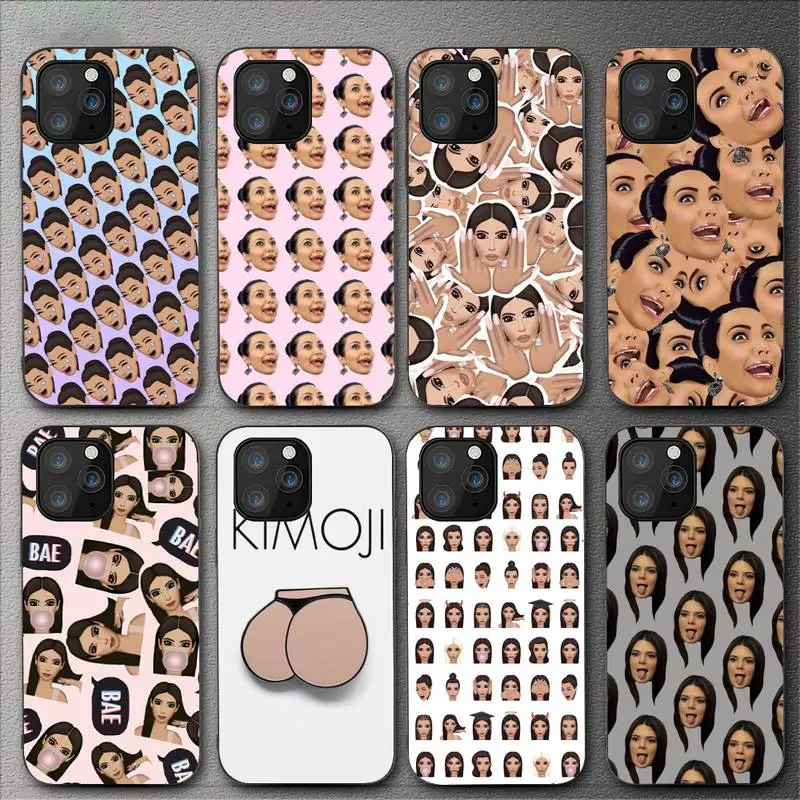 

Kim-Kimoji-Funny-K-Kardashian Phone Case For iPhone 11 12 Mini 13 14 Pro XS Max X 8 7 6s Plus 5 SE XR Shell