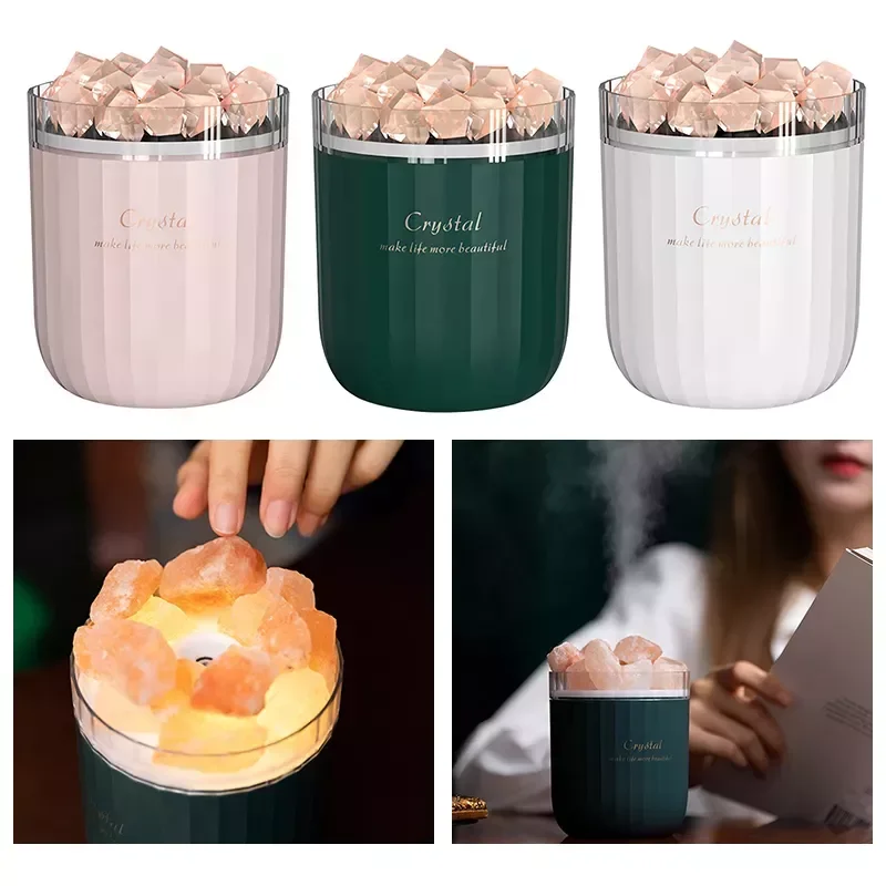 

NEW2023 Stone USB Air Humidifier Care for Skin Essential Oil LED Aroma Diffuser Mist Maker Spray for Bedroom Office Car Home