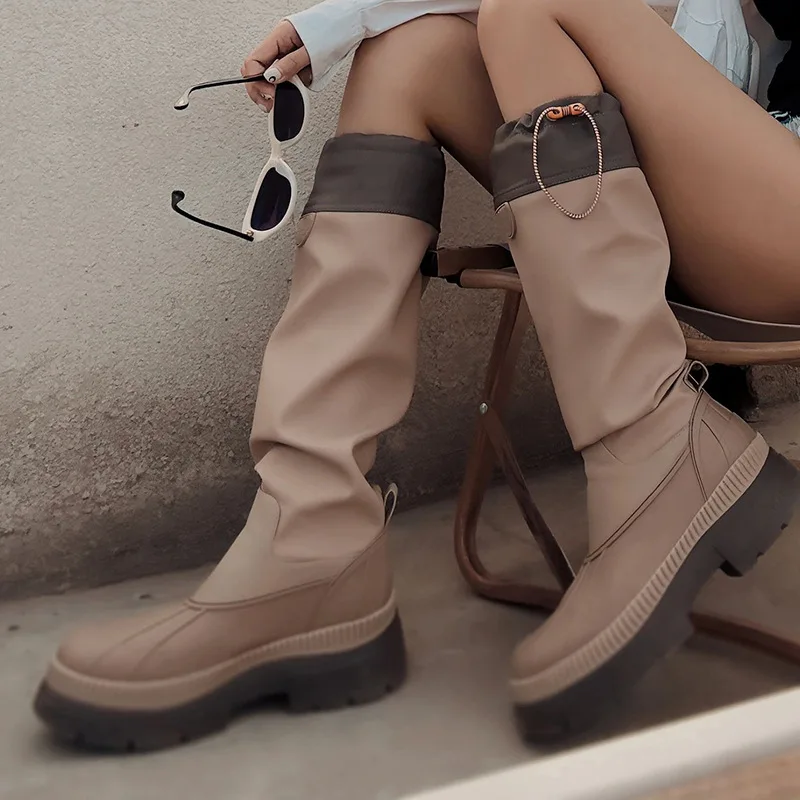 Wild Bird Association Outdoor Long Barrel Rainboots Women's Foldable Long Boots Anti slip Waterproof Rainshoes