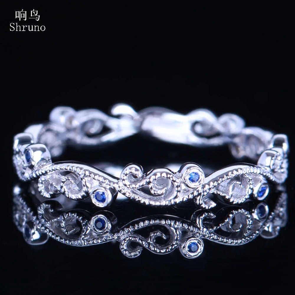 

Женское кольцо из серебра 925 пробы, с натуральными сапфирами