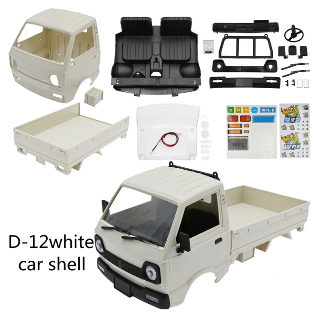 

1 Set RC Crawler Cars Hard Body Shell Climbing Construction Toys Upgrades Parts Model Accessories Replacement for WPL D12