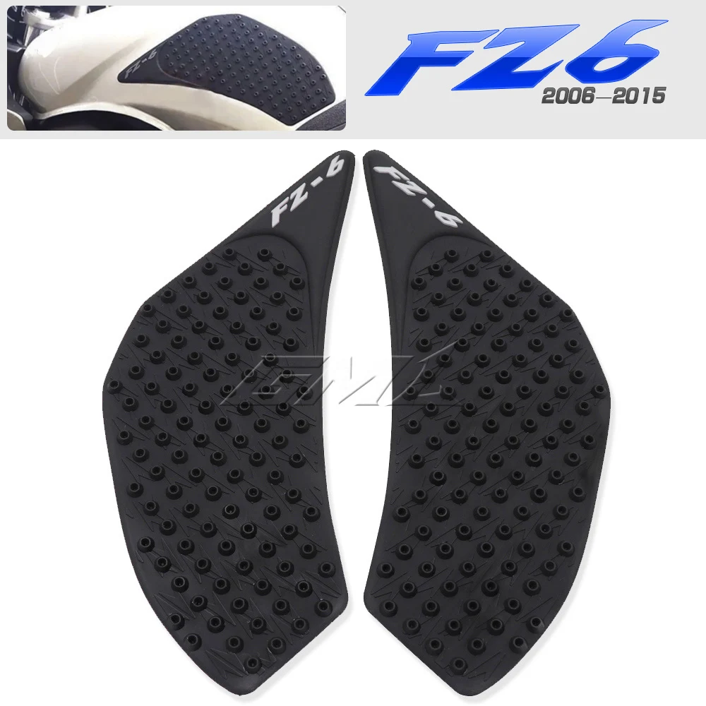 For Yamaha FZ6 FZ 6 FZ-6 2006-2010 Motorcycle Tank Pad Gas Tank Traction Pads Fuel Tank Knee Side Stickers Protector Decal