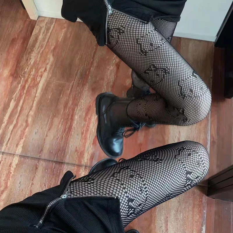 Sexy Women's Stockings Cute Kitty Cat Tights Lolita Nightclub Black Lace Women's Pantyhose Hollowed Out Fishnet Stockings