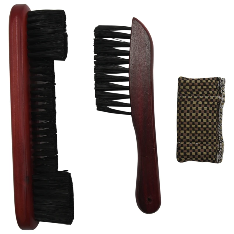 

New Upgrade Wooden Billiards Pool Table And Rail Brush Set With Cue Shaft Cloth Slicker Cleaner
