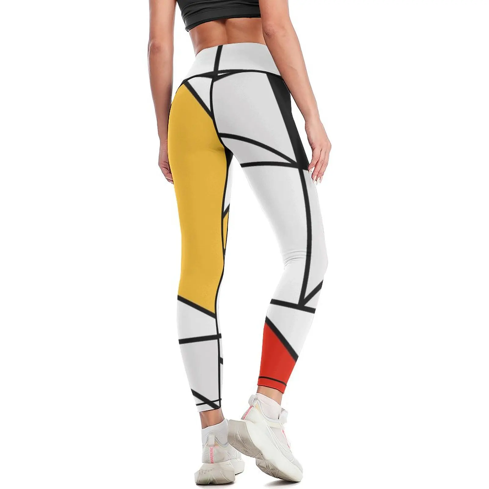 Леггинсы Mondrian meet Pythagoras & Fibonacci женские спортивные брюки шаровары леггинсы