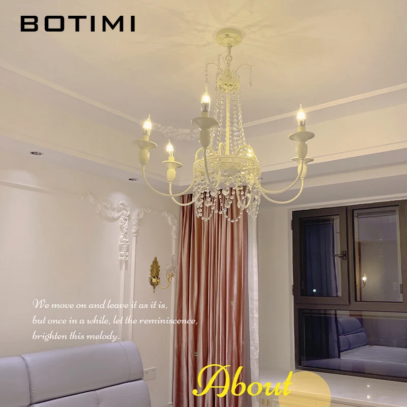 BOTIMI белые свечи люстры для фойе 8 люстра освещение спальни 6 E14 современные