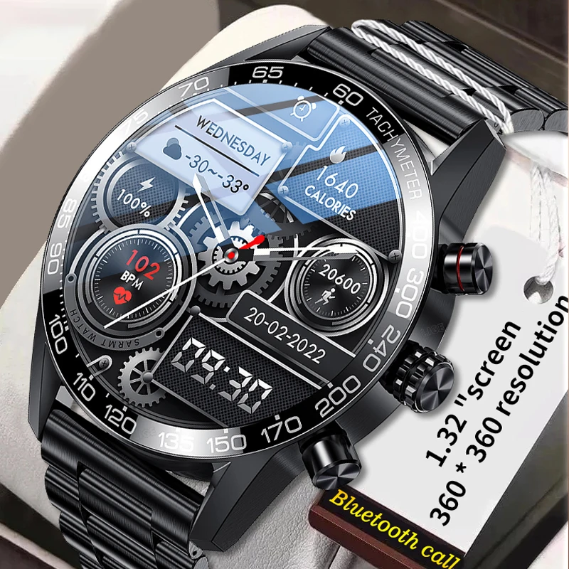 

2023 Business AMOLED Smart Calling Watch Music Player Sports Heart Rate Blood Pressure IP67 Waterproof Full Touch Men Smartwatch