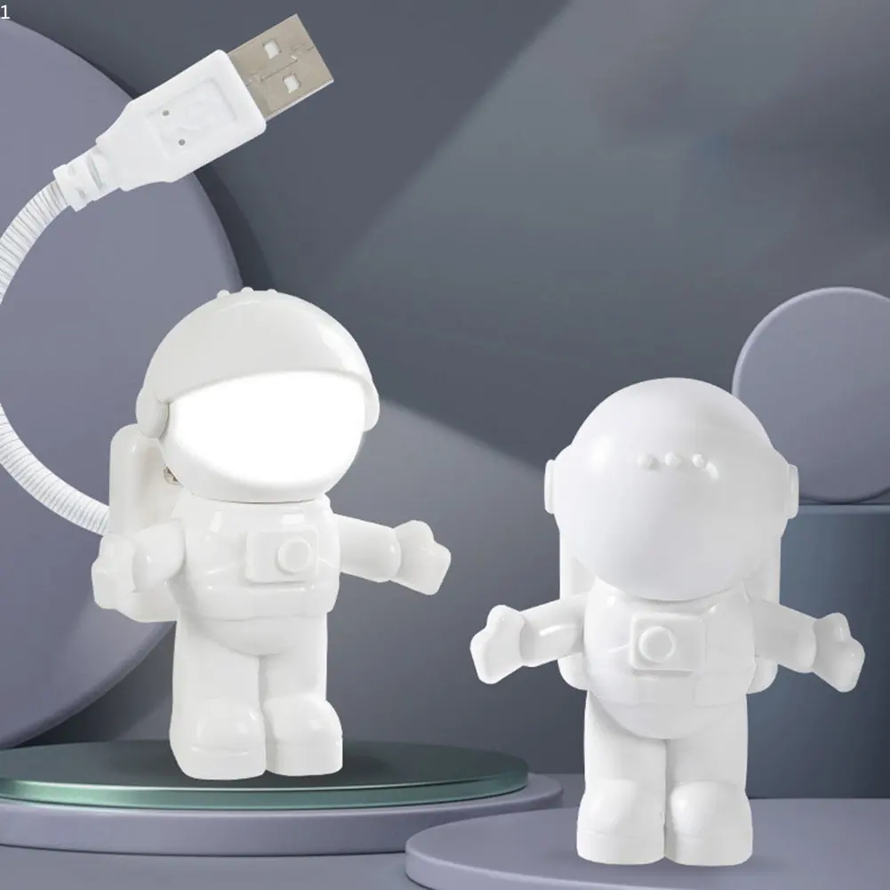 

Portable USB Powered Night Light White Astronaut Shape Reading Desk Lamp DC 5V LED Light For Computer Laptop PC Lighting Space